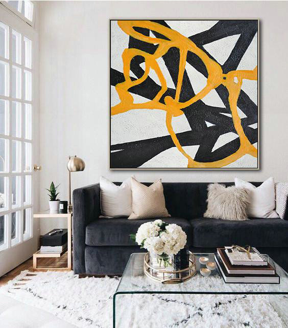 Original Artwork Extra Large Abstract Painting,Hand-Painted Oversized Minimal Painting On Canvas,Hand Painted Acrylic Painting